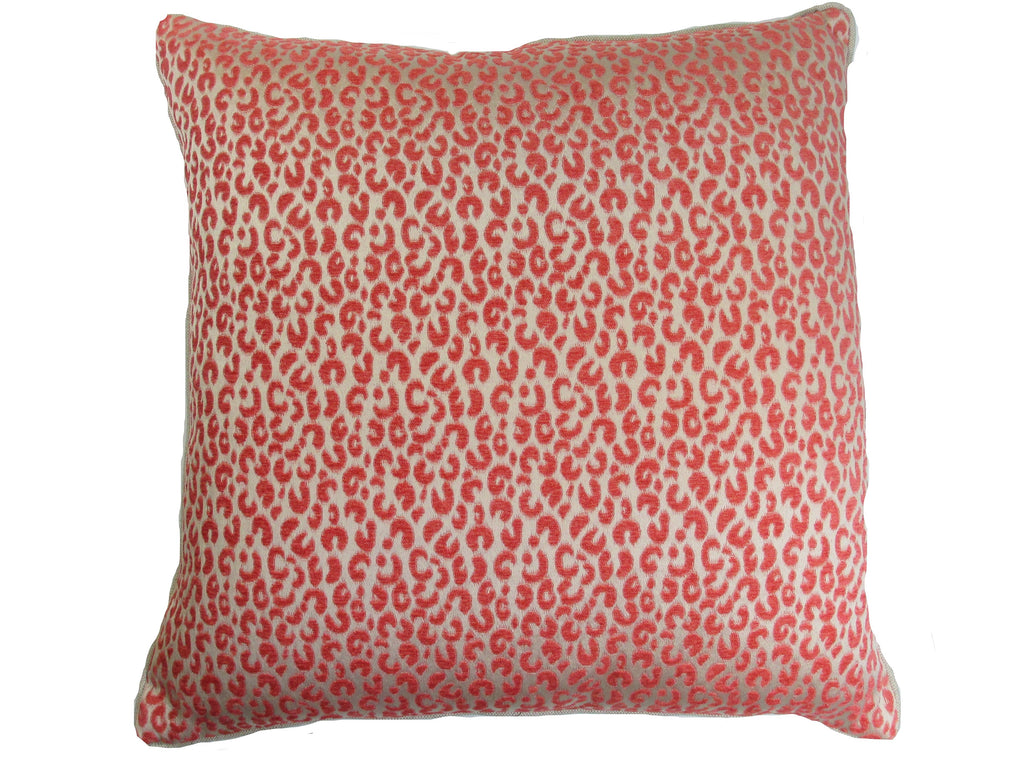 Shrimp Leopard Accent Pillow