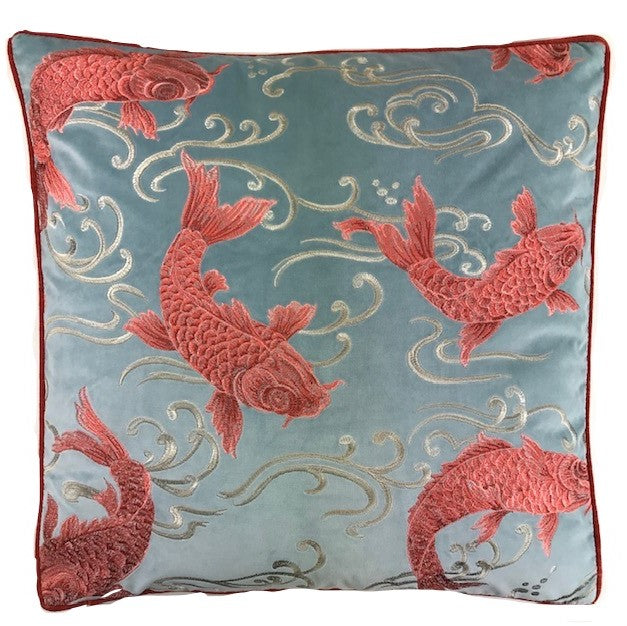 Upstream Coral Accent Pillow